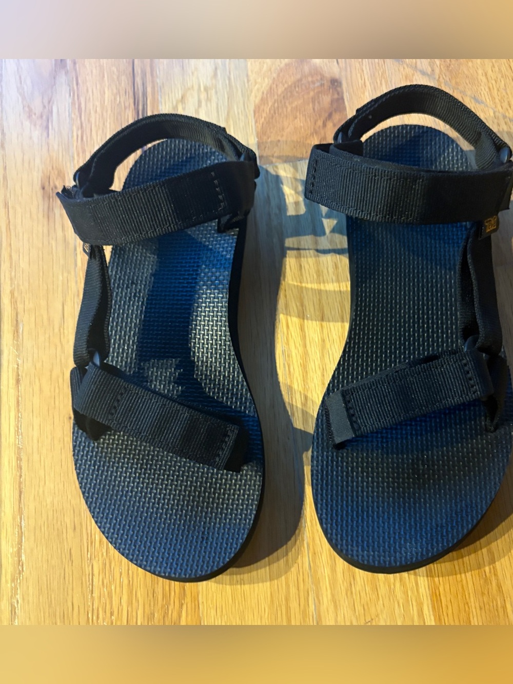 Black Teva Original Universal Women’s Sandals Sz 6 - Picture 2 of 4